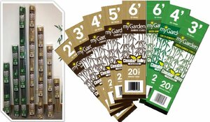 myGarden - 4ft Green Bamboo Stakes Pack (08/10mm) 20 pcs/pkg
