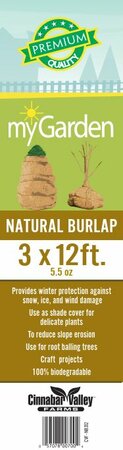 myGarden - Natural 5.5oz Burlap 3'x12'