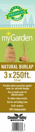 myGarden - Natural 5.5oz Burlap 3'x250'