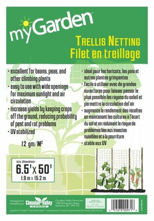 myGarden - Trellis Netting (CLR 6") 6.5'x50'