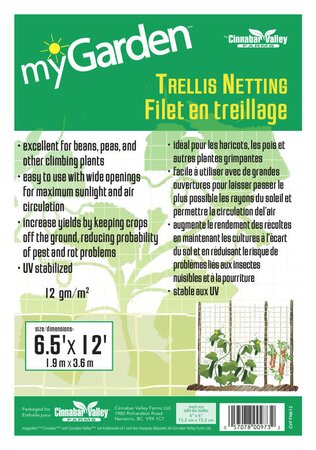 Trellis Netting 6" Clear  6.5'x12'